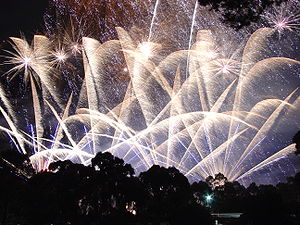 End of Skyshow 2006 seen from golf course, corner of Ward Street and Mills Terrace, North Adelaide.