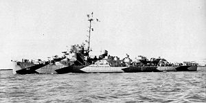 USS Finnegan (DE-307) off Mare Island on 24 September 1944