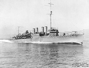 USS Nicholas running trials, 10 November 1920