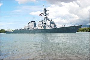 USS Russell off the coast of Hawaii.