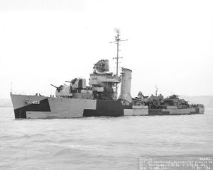 Stack off of Mare Island Navy Yard, California, 27 May 1944.