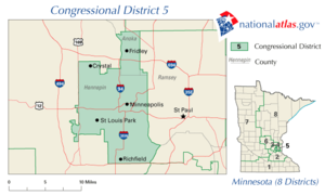 The 5th congressional district of Minnesota since 2002