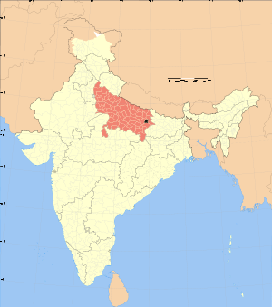 Uttar Pradesh district location map Mau.svg