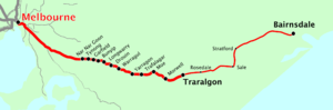 Orbost line map