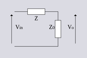 Equivalent circuit of a Zobel network for calculating gain