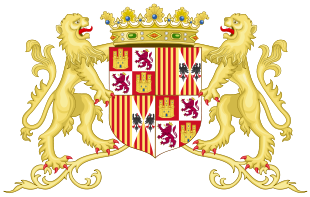 Ornamented Coat of Arms of Queen Isabella of Castile (1474-1492).svg
