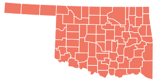 Oklahoma Election Results by County, all Republican.svg