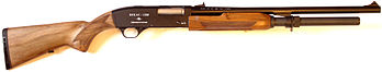 Bekas-12M with 535 mm barrel and walnut stock