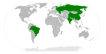 Map of BRIC countries