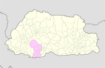 Dorona Gewog is located in Dagana District