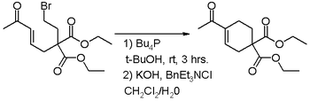 Intramolecular Baylis–Hillman Reaction displacing an alkyl bromide.