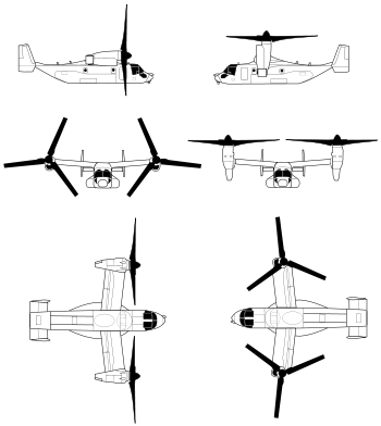 MV-22 Osprey Line Drawing.svg