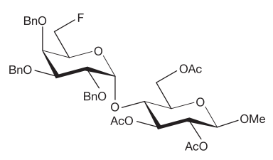 Methyl 2,3,4-tri-O-benzyl-6-deoxy-6-fluoro-α-D-galactopyranosyl-(1→4)-2,3,6-tri-O-acetyl-β-D-glucopyranoside