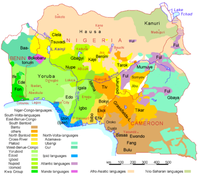 Nigeria Benin Cameroon languages.png