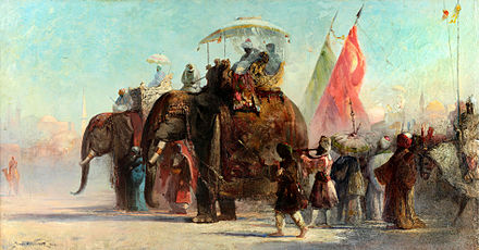 Douglas Arthur Teed -- Parade led by Elephants