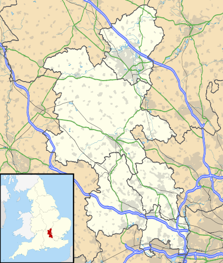 A map Buckinghamshire showing hoards near Milton Keynes