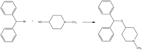 Diphenylpyraline synthesis.png
