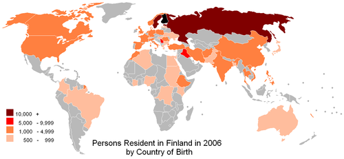 Finland residency by country of birth 2006.PNG