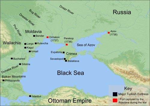 Clickable imagemap of the Black Sea area during the war.