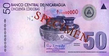 Nicaragua 50 Cordobas 2006 P 198 About UNC 