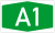 Slovenian motorway symbol (A1)