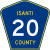 Isanti County Route 20 MN.svg