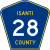 Isanti County Route 28 MN.svg