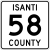 Isanti County Route 58 MN.svg