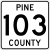 Pine County Route 103 MN.svg