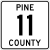 Pine County Route 11 MN.svg