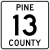 Pine County Route 13 MN.svg