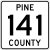 Pine County Route 141 MN.svg