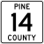 Pine County Route 14 MN.svg
