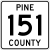 Pine County Route 151 MN.svg
