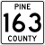 Pine County Route 163 MN.svg