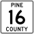 Pine County Route 16 MN.svg