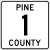 Pine County Route 1 MN.svg