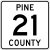 Pine County Route 21 MN.svg
