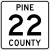 Pine County Route 22 MN.svg