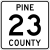 Pine County Route 23 MN.svg