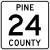 Pine County Route 24 MN.svg
