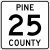 Pine County Route 25 MN.svg