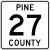 Pine County Route 27 MN.svg