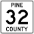 Pine County Route 32 MN.svg