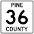 Pine County Route 36 MN.svg