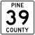 Pine County Route 39 MN.svg