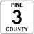 Pine County Route 3 MN.svg