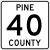 Pine County Route 40 MN.svg
