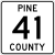 Pine County Route 41 MN.svg