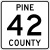 Pine County Route 42 MN.svg